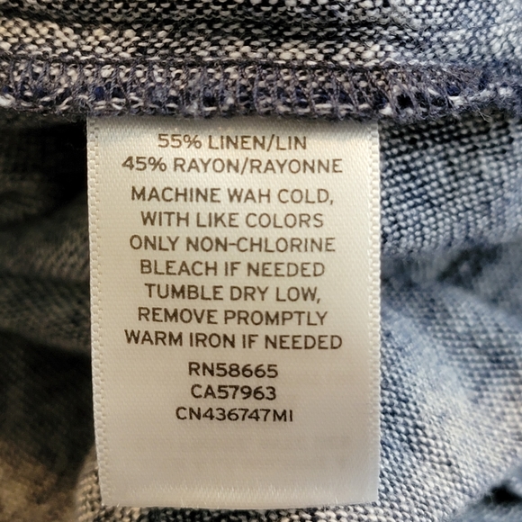 NWT Navy Cross Dye Belted Linen Blend Jacket - Picture 8 of 9